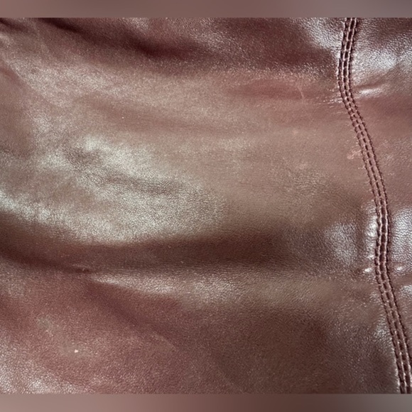 BURGUNDY RACHEL ZOE LUXE LEATHER SATCHEL FRINGE ZIPPER TASSELS - Picture 13 of 16